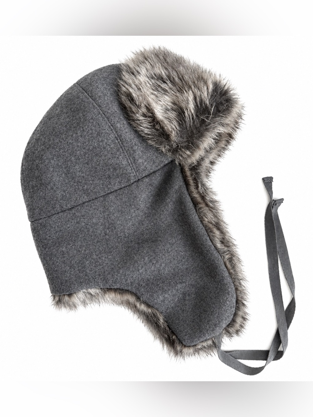 Kangol Faux Fur Ushenka Trapper Hat with Flaps Wool Blend Unisex